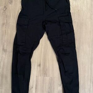 H&M Men's Black Cargo Jogger Pants